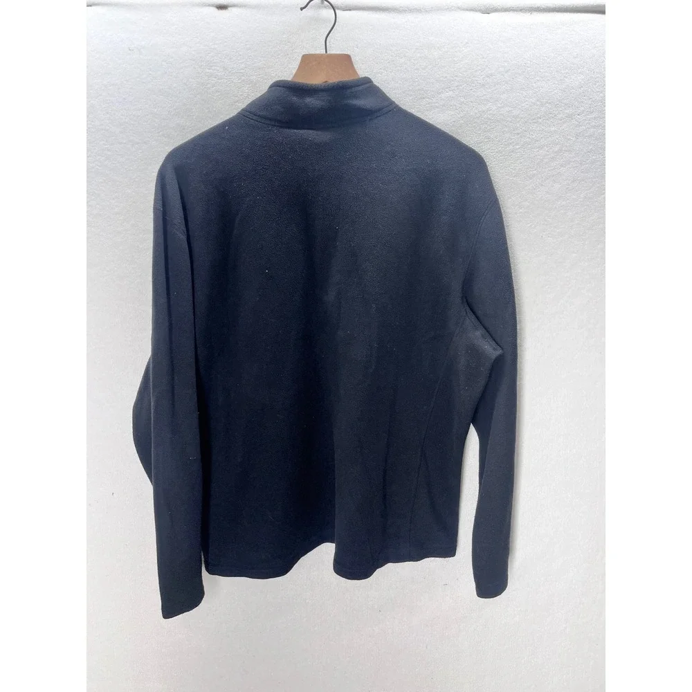 The North Face Quarter Zip Fleece Mens XL Black Excellent Pullover Sweater 3448